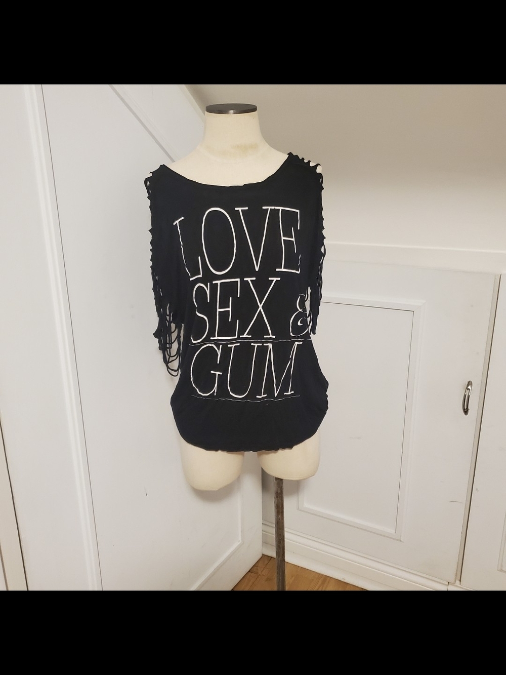 Your Eyes Lie Punk Distressed Goth Summer Killstar Betsey Johnson Black Top